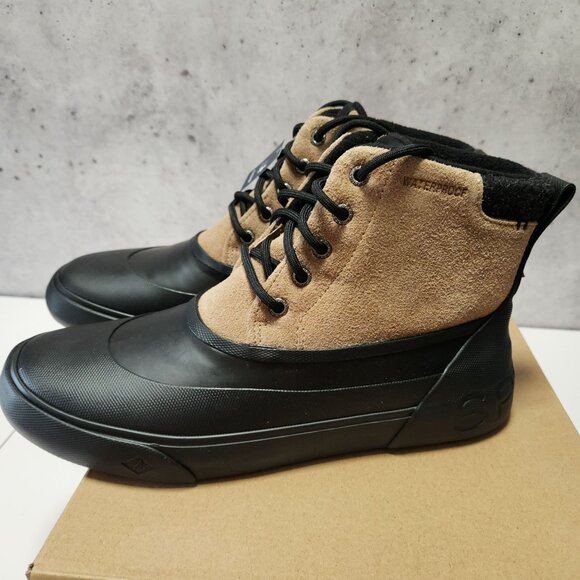 Sperry Mens Ice Breaker Boots Tan/Blk Size 8.5 US Waterproof All-Weather - Picture 1 of 16